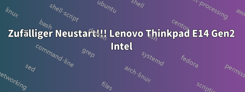 Zufälliger Neustart!!! Lenovo Thinkpad E14 Gen2 Intel