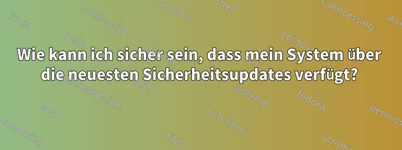 Wie kann ich sicher sein, dass mein System über die neuesten Sicherheitsupdates verfügt?