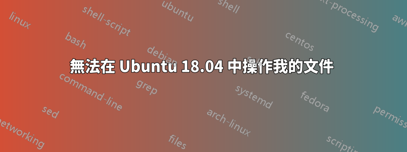 無法在 Ubuntu 18.04 中操作我的文件