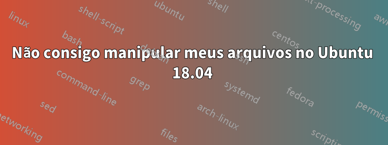 Não consigo manipular meus arquivos no Ubuntu 18.04