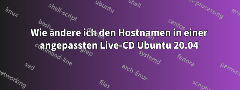 Wie ändere ich den Hostnamen in einer angepassten Live-CD Ubuntu 20.04