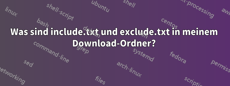 Was sind include.txt und exclude.txt in meinem Download-Ordner?