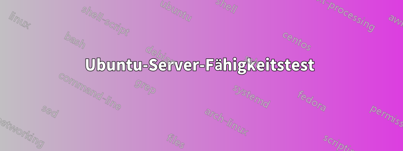 Ubuntu-Server-Fähigkeitstest