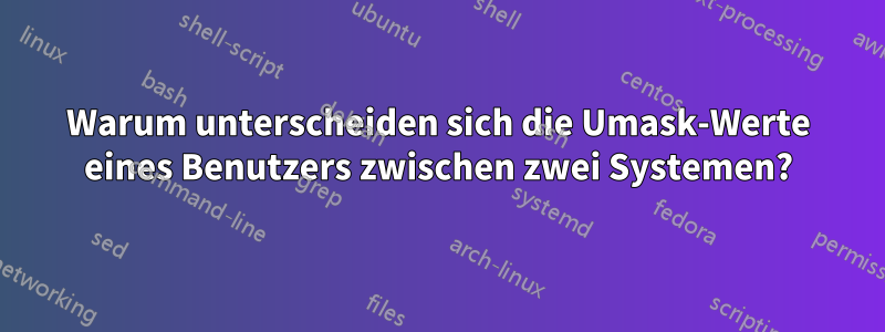 Warum unterscheiden sich die Umask-Werte eines Benutzers zwischen zwei Systemen?