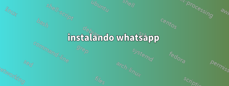 instalando whatsapp