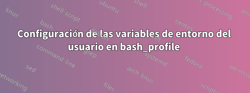 Configuración de las variables de entorno del usuario en bash_profile