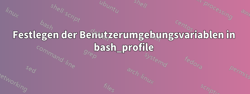 Festlegen der Benutzerumgebungsvariablen in bash_profile