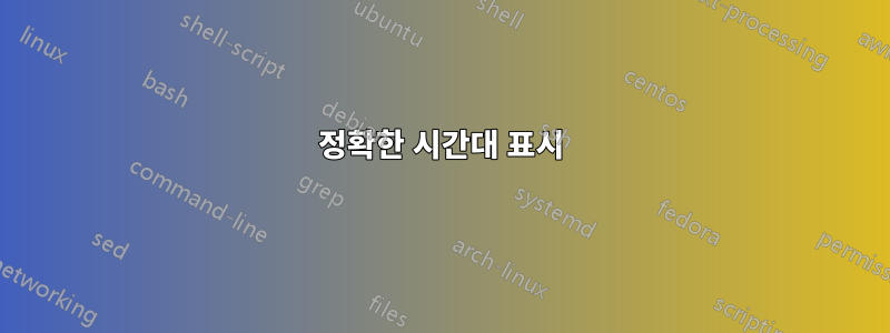 정확한 시간대 표시