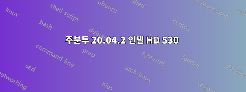 주분투 20.04.2 인텔 HD 530