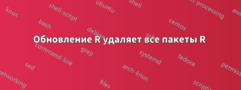 Обновление R удаляет все пакеты R