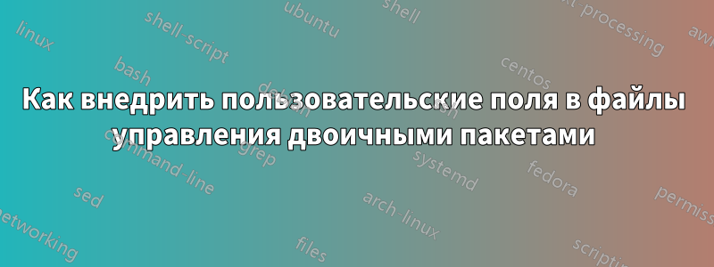 Как внедрить пользовательские поля в файлы управления двоичными пакетами