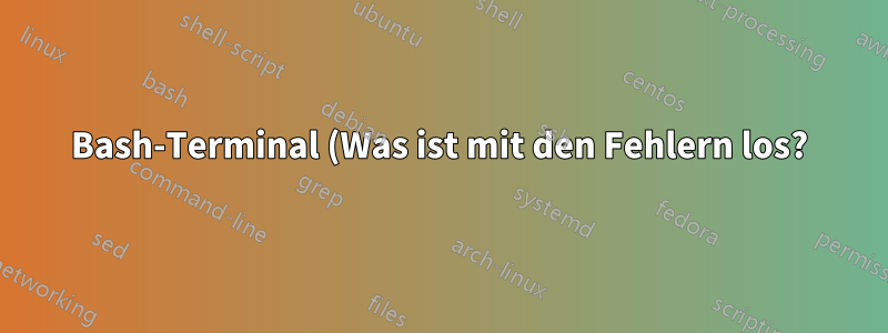 Bash-Terminal (Was ist mit den Fehlern los?)