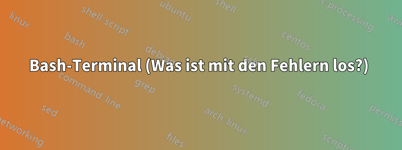 Bash-Terminal (Was ist mit den Fehlern los?)