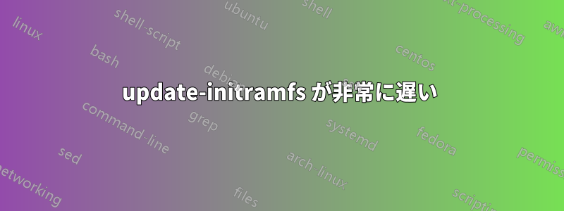 update-initramfs が非常に遅い