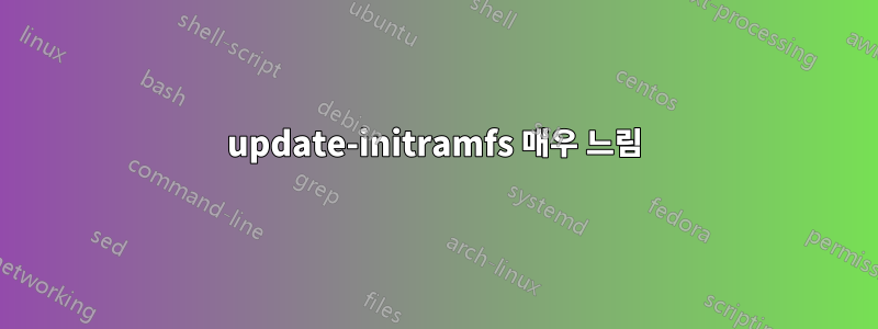 update-initramfs 매우 느림