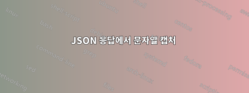 JSON 응답에서 문자열 캡처