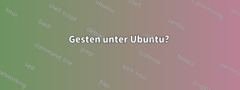 Gesten unter Ubuntu?