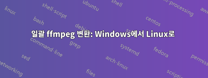 일괄 ffmpeg 변환: Windows에서 Linux로