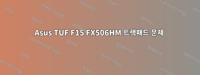 Asus TUF F15 FX506HM 트랙패드 문제