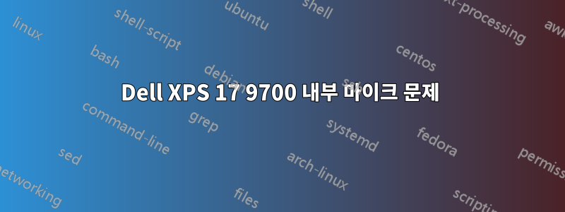 Dell XPS 17 9700 내부 마이크 문제