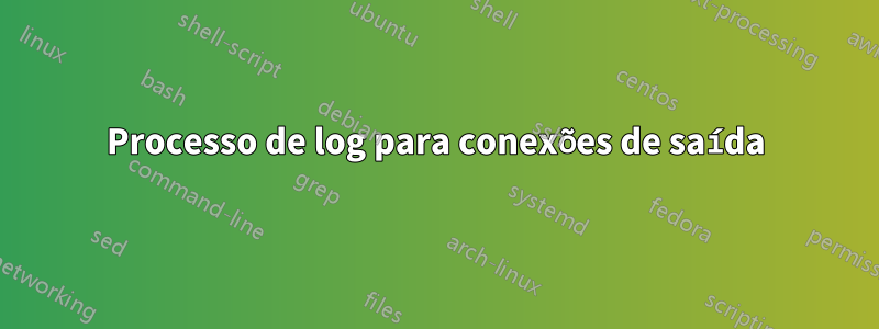 Processo de log para conexões de saída