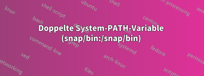 Doppelte System-PATH-Variable (snap/bin:/snap/bin)