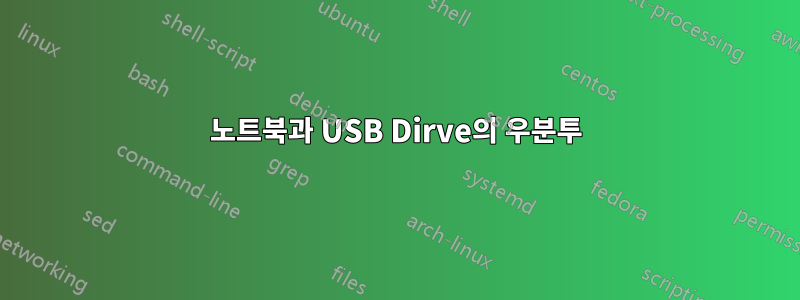 노트북과 USB Dirve의 우분투