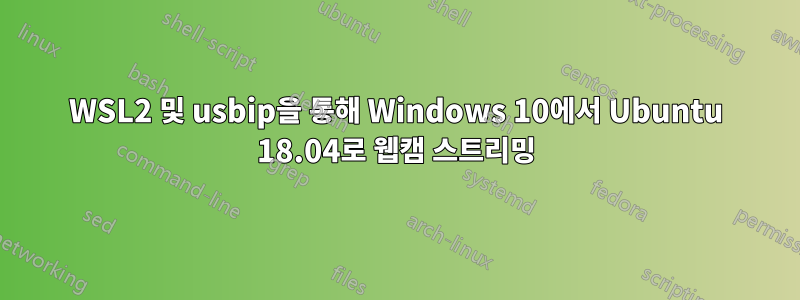 WSL2 및 usbip을 통해 Windows 10에서 Ubuntu 18.04로 웹캠 스트리밍