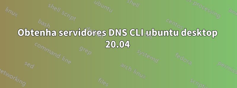 Obtenha servidores DNS CLI ubuntu desktop 20.04