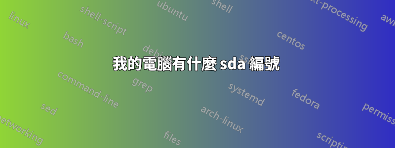 我的電腦有什麼 sda 編號