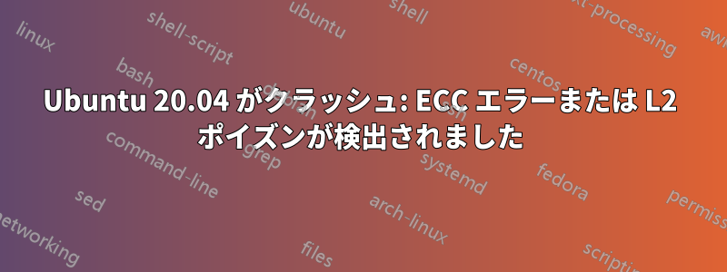 Ubuntu 20.04 がクラッシュ: ECC エラーまたは L2 ポイズンが検出されました