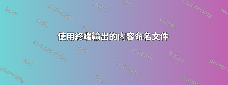 使用終端輸出的內容命名文件