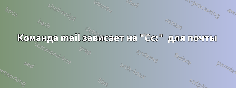 Команда mail зависает на "Cc:" для почты