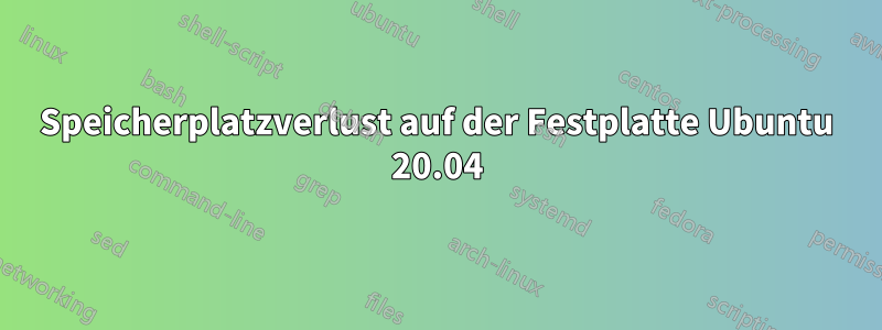 Speicherplatzverlust auf der Festplatte Ubuntu 20.04