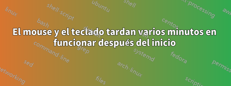 El mouse y el teclado tardan varios minutos en funcionar después del inicio