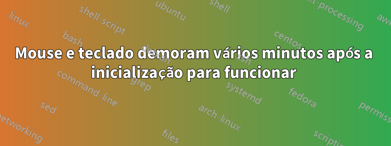 Mouse e teclado demoram vários minutos após a inicialização para funcionar