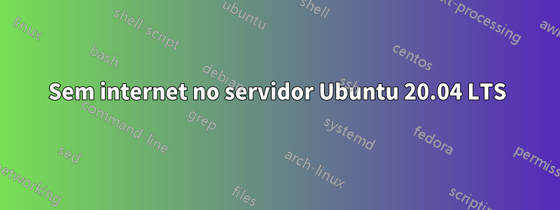 Sem internet no servidor Ubuntu 20.04 LTS