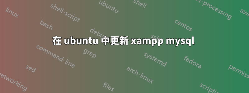 在 ubuntu 中更新 xampp mysql