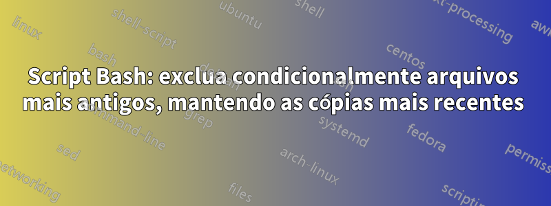 Script Bash: exclua condicionalmente arquivos mais antigos, mantendo as cópias mais recentes