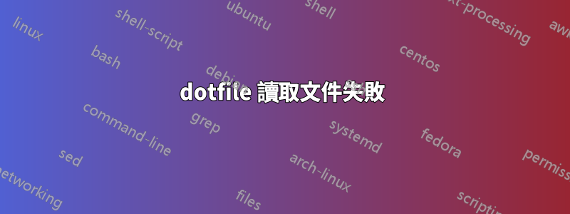 dotfile 讀取文件失敗