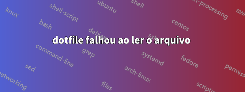 dotfile falhou ao ler o arquivo