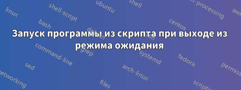 Запуск программы из скрипта при выходе из режима ожидания