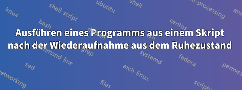 Ausführen eines Programms aus einem Skript nach der Wiederaufnahme aus dem Ruhezustand