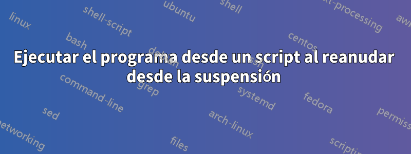 Ejecutar el programa desde un script al reanudar desde la suspensión