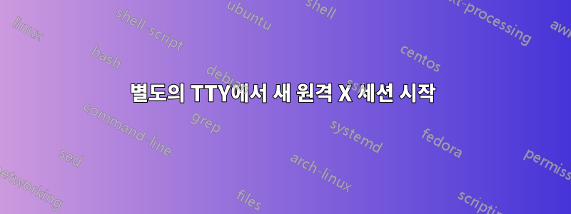 별도의 TTY에서 새 원격 X 세션 시작