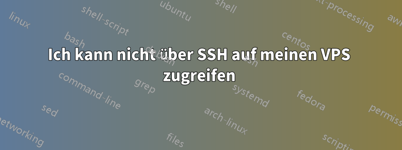 Ich kann nicht über SSH auf meinen VPS zugreifen