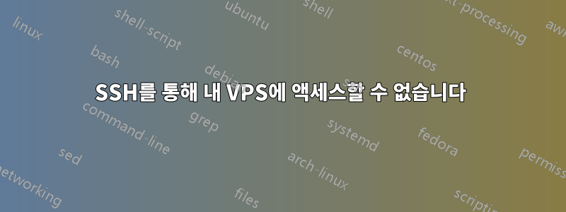 SSH를 통해 내 VPS에 액세스할 수 없습니다