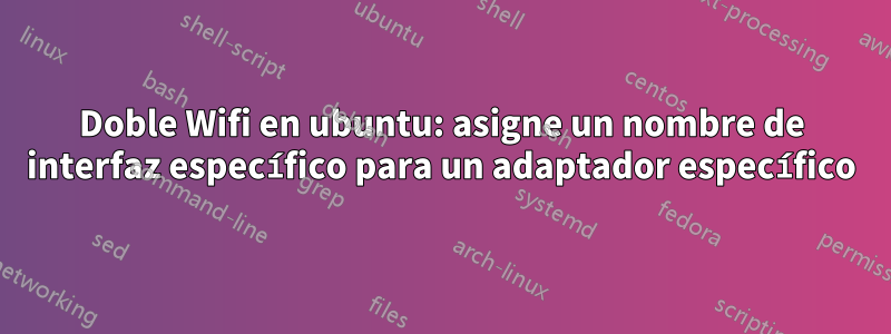 Doble Wifi en ubuntu: asigne un nombre de interfaz específico para un adaptador específico