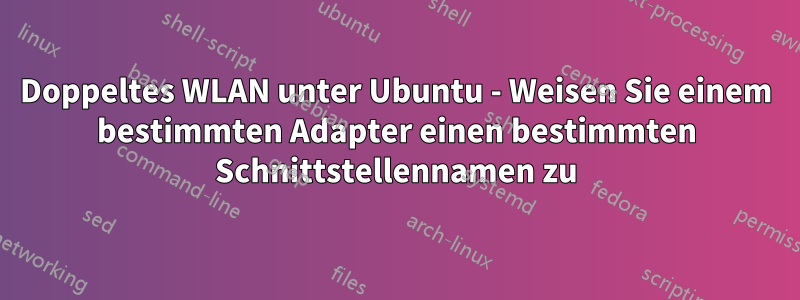 Doppeltes WLAN unter Ubuntu - Weisen Sie einem bestimmten Adapter einen bestimmten Schnittstellennamen zu