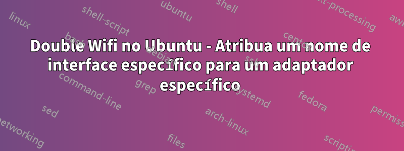 Double Wifi no Ubuntu - Atribua um nome de interface específico para um adaptador específico